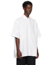 weißes bedrucktes Langarmhemd von We11done