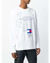 weißes bedrucktes Langarmshirt von Tommy Hilfiger