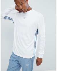 weißes bedrucktes Langarmshirt von adidas Originals
