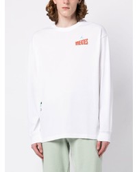 weißes bedrucktes Langarmshirt von Nike