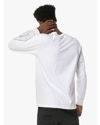 weißes bedrucktes Langarmshirt von Neighborhood