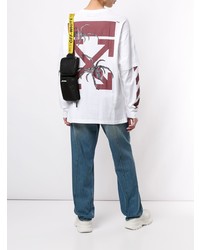 weißes bedrucktes Langarmshirt von Off-White