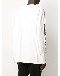 weißes bedrucktes Langarmshirt von Heron Preston