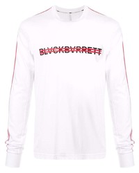 weißes bedrucktes Langarmshirt von Blackbarrett