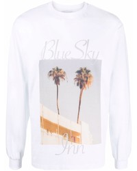 weißes bedrucktes Langarmshirt von BLUE SKY INN