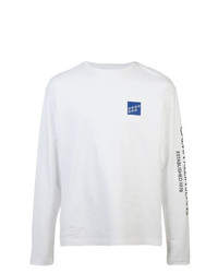 weißes bedrucktes Langarmshirt von Calvin Klein Jeans Est. 1978