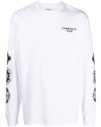 weißes bedrucktes Langarmshirt von Carhartt WIP