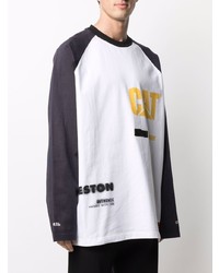 weißes bedrucktes Langarmshirt von Heron Preston