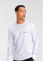 weißes bedrucktes Langarmshirt von Champion