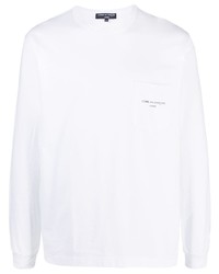 weißes bedrucktes Langarmshirt von Comme des Garcons