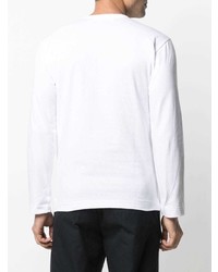 weißes bedrucktes Langarmshirt von Comme Des Garcons Play