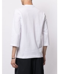 weißes bedrucktes Langarmshirt von Comme Des Garcons SHIRT