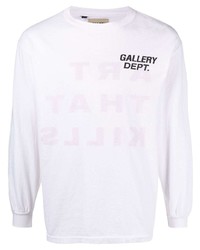 weißes bedrucktes Langarmshirt von GALLERY DEPT.