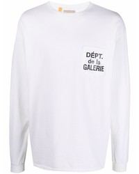 weißes bedrucktes Langarmshirt von GALLERY DEPT.