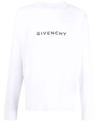 weißes bedrucktes Langarmshirt von Givenchy