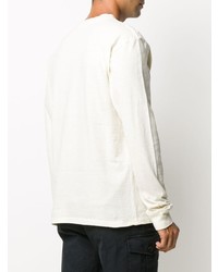 weißes bedrucktes Langarmshirt von Undercover