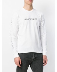 weißes bedrucktes Langarmshirt von Undercover