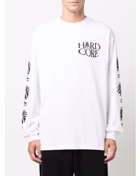 weißes bedrucktes Langarmshirt von Aries