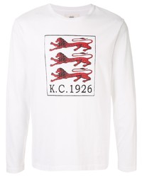 weißes bedrucktes Langarmshirt von Kent & Curwen