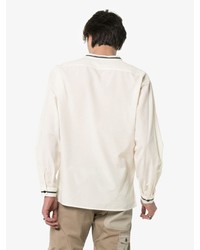 weißes bedrucktes Langarmshirt von Saint Laurent