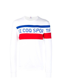 weißes bedrucktes Langarmshirt von Le Coq Sportif