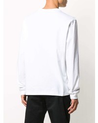 weißes bedrucktes Langarmshirt von Acne Studios