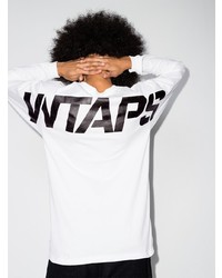 weißes bedrucktes Langarmshirt von WTAPS