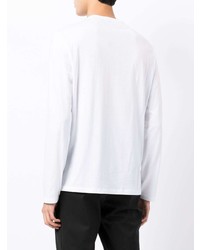 weißes bedrucktes Langarmshirt von Armani Exchange