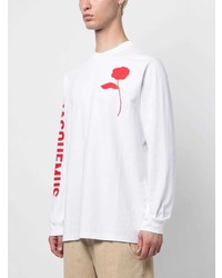 weißes bedrucktes Langarmshirt von Jacquemus