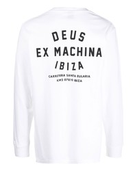 weißes bedrucktes Langarmshirt von Deus Ex Machina
