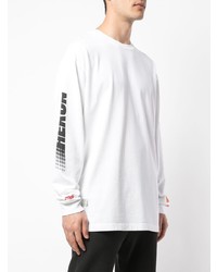 weißes bedrucktes Langarmshirt von Heron Preston