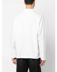 weißes bedrucktes Langarmshirt von MM6 MAISON MARGIELA