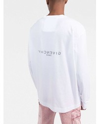 weißes bedrucktes Langarmshirt von Givenchy