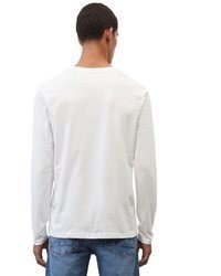 weißes bedrucktes Langarmshirt von Marc O'Polo