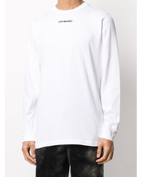 weißes bedrucktes Langarmshirt von Off-White