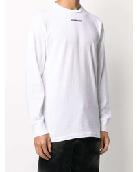 weißes bedrucktes Langarmshirt von Off-White