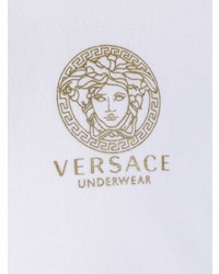 weißes bedrucktes Langarmshirt von Versace