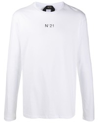 weißes bedrucktes Langarmshirt von N°21