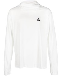 weißes bedrucktes Langarmshirt von Nike