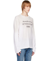 weißes bedrucktes Langarmshirt von Acne Studios