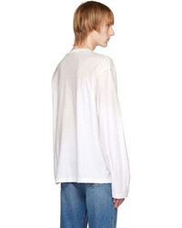 weißes bedrucktes Langarmshirt von Acne Studios