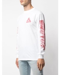 weißes bedrucktes Langarmshirt von Palace