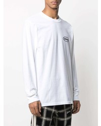 weißes bedrucktes Langarmshirt von Stussy