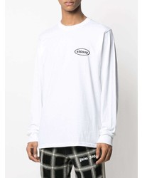 weißes bedrucktes Langarmshirt von Stussy