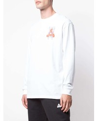 weißes bedrucktes Langarmshirt von Palace