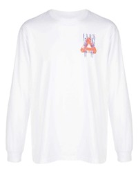 weißes bedrucktes Langarmshirt von Palace