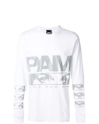 weißes bedrucktes Langarmshirt von Pam Perks And Mini