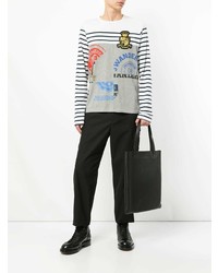 weißes bedrucktes Langarmshirt von JW Anderson