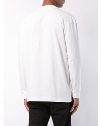 weißes bedrucktes Langarmshirt von Calvin Klein 205W39nyc