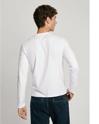 weißes bedrucktes Langarmshirt von Pepe Jeans